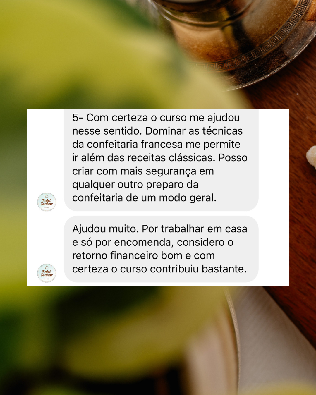 Depoimento de aluna sobre criar com mais segurança e bom retorno financeiro